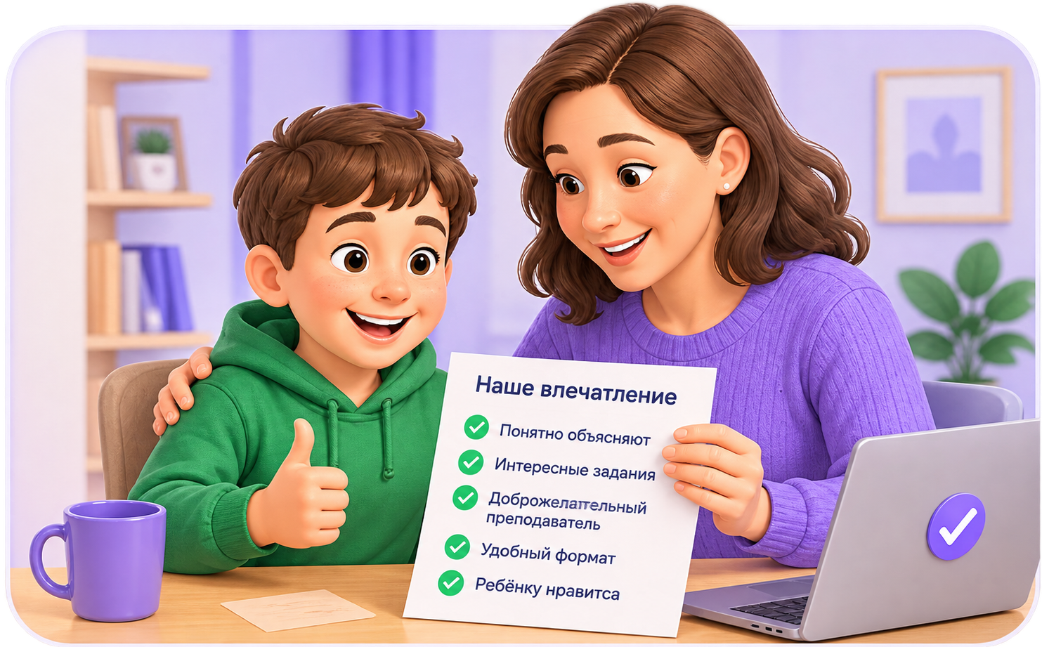 Родитель и ученик оценивают впечатления от обучения